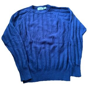 VTG The Mens Store at Sears Sweater Blue Medium Knit